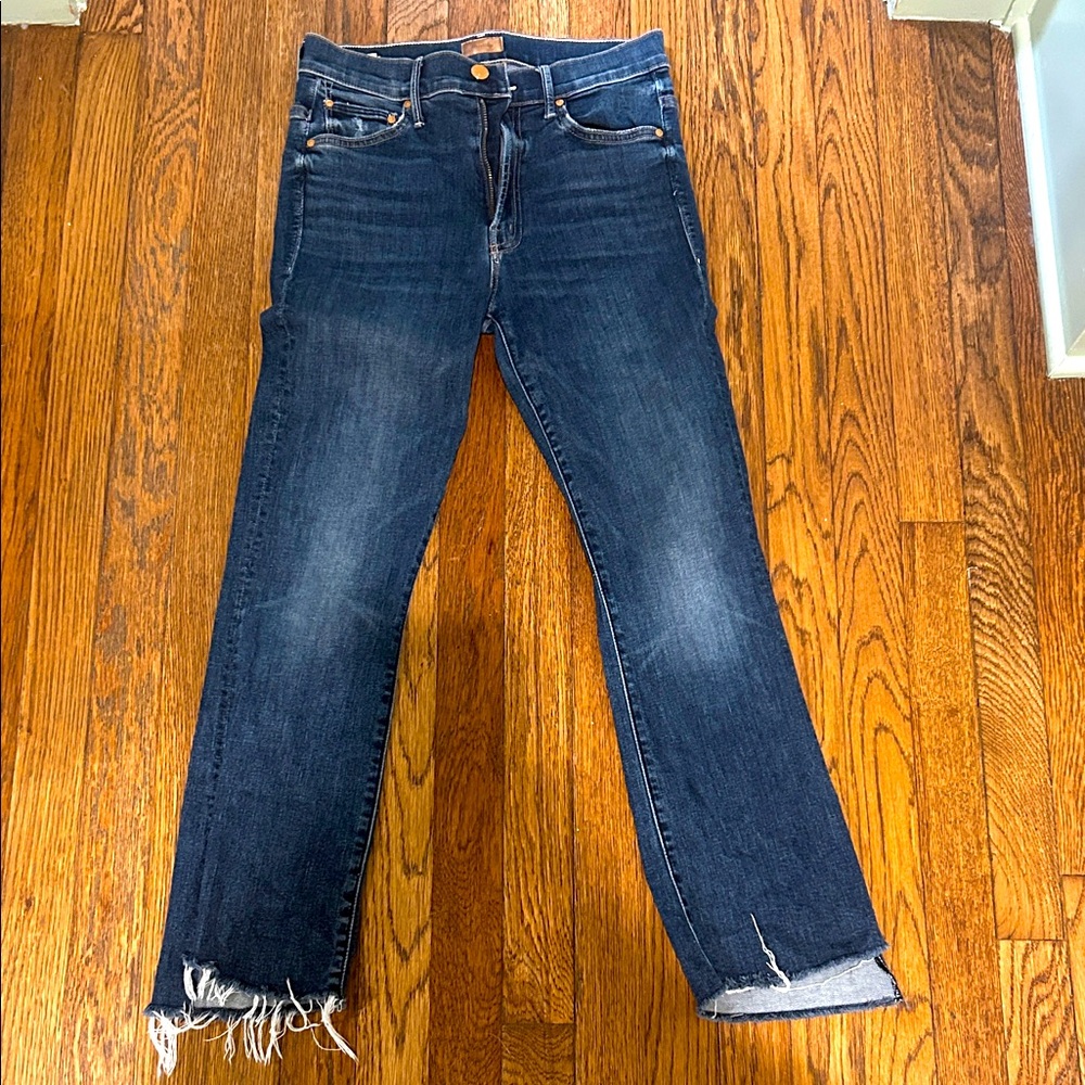 MOTHER Dark Blue Ankle Jeans